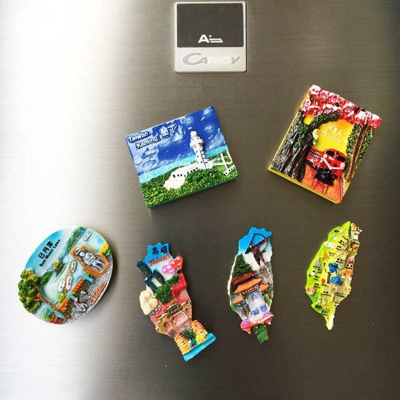 Ķīna Taivāna Ledusskapja magnēta suvenīrs Ali Mountain Sun Moon Lake Magnets Kenting Kaohsiung magnēti ledusskapja dekorēšanai