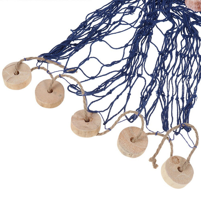 100 * 200 cm Viduržemio jūros stiliaus dekoratyvinis žuvies tinklas Jūrinis žvejybos tinklas sienos dekoravimas fotografuojantis fonas