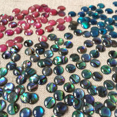 50db Átmérő 6mm Konvex Felület Abalone Shell Díszek Tartozékok Barkácsolás Kreatív Design Otthoni kézművesség Dekorációs anyagok