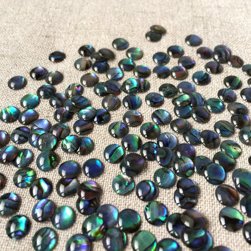 50db Átmérő 6mm Konvex Felület Abalone Shell Díszek Tartozékok Barkácsolás Kreatív Design Otthoni kézművesség Dekorációs anyagok
