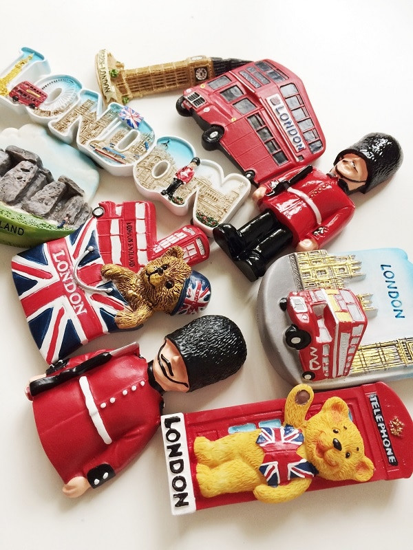 Висококачествени метални 3D магнити за хладилник Британски туристически сувенир Лондон Биг Бен Декоративни магнитни стикери за хладилник