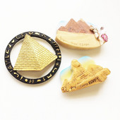 Egyiptom fáraó piramis Egyiptom turisztikai ajándéktárgy 3D gyanta hűtőmágnes kézműves