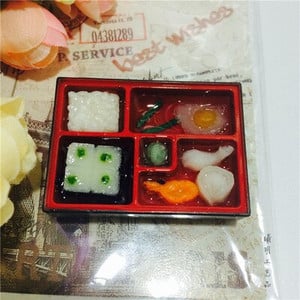 Kreatív, szép 3D-s szimuláció Élelmiszer-ebéd Szusi Hűtőmatricák Japán turista ajándéktárgyak Szilikagél hűtőszekrény mágneses matricák