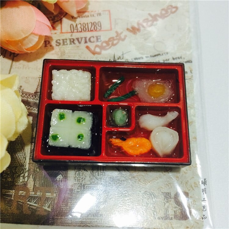 Kreatív, szép 3D-s szimuláció Élelmiszer-ebéd Szusi Hűtőmatricák Japán turista ajándéktárgyak Szilikagél hűtőszekrény mágneses matricák