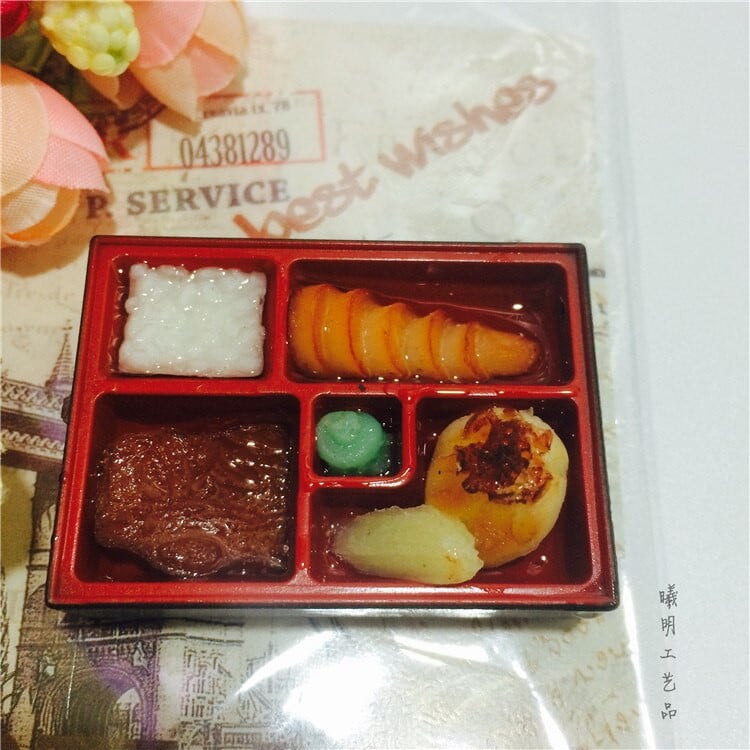 Kreatív, szép 3D-s szimuláció Élelmiszer-ebéd Szusi Hűtőmatricák Japán turista ajándéktárgyak Szilikagél hűtőszekrény mágneses matricák