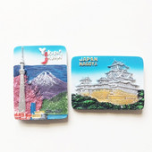 Új érkezés 3D, kézzel festett Yokoso Nagoya Japán hűtőmágnes turisztikai ajándéktárgyak Hűtőszekrény Mágneses matricák Otthoni dekoráció