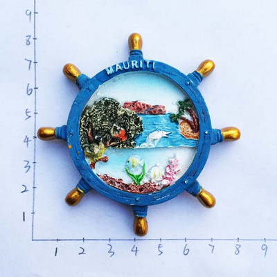 Mauritius 3D Gitár Hajó Kormány Hűtő Mágnes Hűtőmágnes Utazási Emléktárgyak Otthoni Dekorációs Kiegészítők