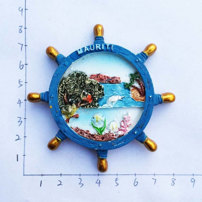 Mauritius 3D Gitár Hajó Kormány Hűtő Mágnes Hűtőmágnes Utazási Emléktárgyak Otthoni Dekorációs Kiegészítők