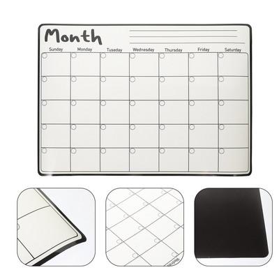 Calendar Tabla de planificare cu ștergere uscată pentru frigider magnetică Lista de magneti lunare pentru băcănie albă Tablă albă pentru frigider Planificatoare