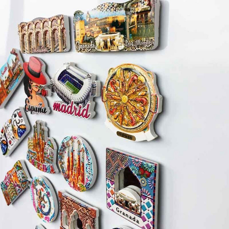BABELEMI 1kom Hot Španjolska Madrid Barcelona Toledo Granada Magnet za hladnjak Suveniri Magneti za hladnjak Naljepnice Poklon Uređenje doma