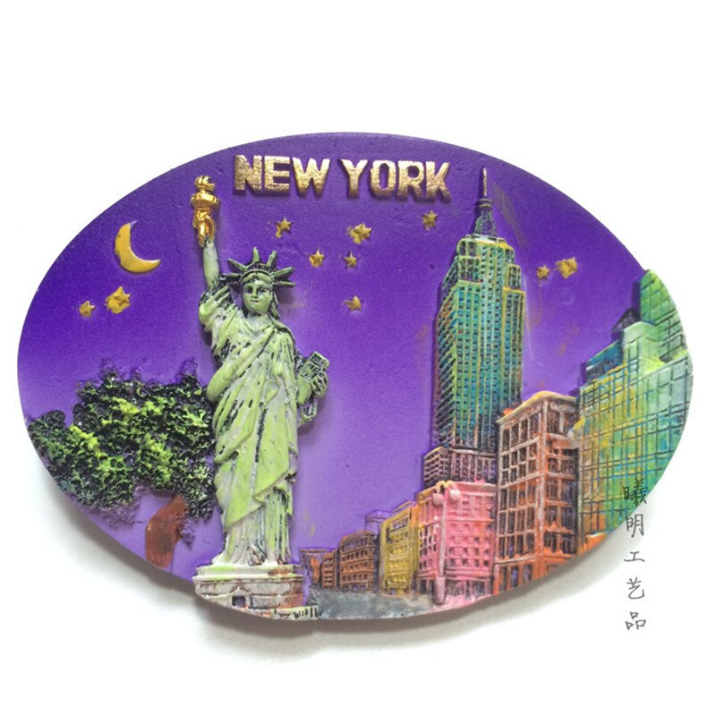 New York Los Angelese külmkapimagnetid USA turismisuveniirid 3D käsitsi valmistatud külmkapp magnetkleebisega kingitused