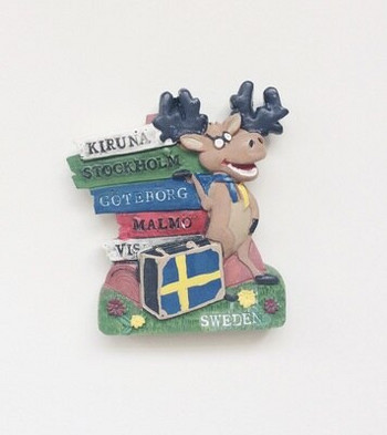 Ново пристигане, шведски туристически сувенир, животно, кон, лос, магнити за хладилник, магнитни стикери за хладилник, занаяти, подаръци за домашен декор