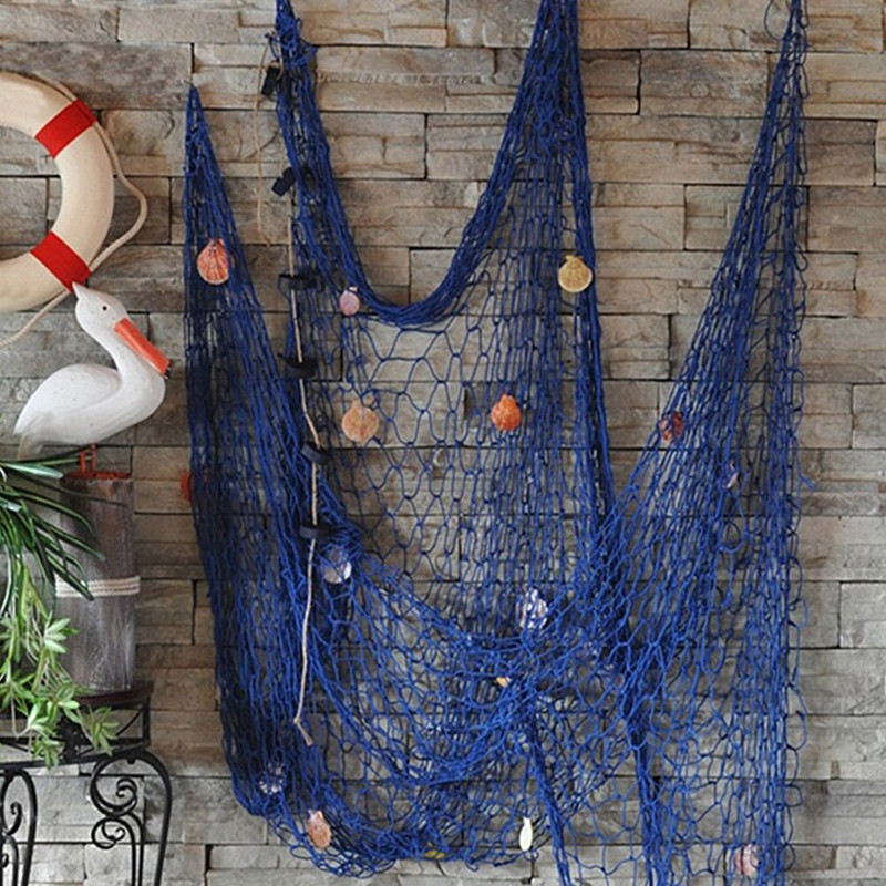 Kalavõrk Seaside Wall Beach Party Sea Shell Home Decor DIY kalavõrk Dekoratiivne merepüügivõrk