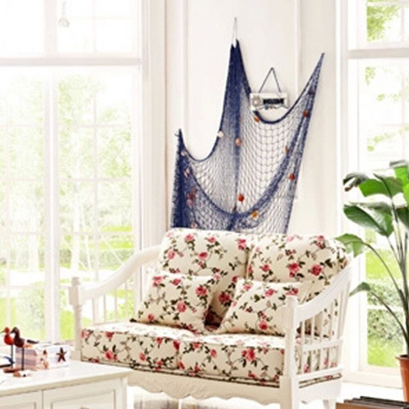 Kalavõrk Seaside Wall Beach Party Sea Shell Home Decor DIY kalavõrk Dekoratiivne merepüügivõrk