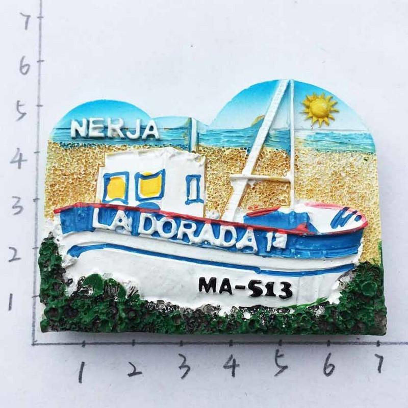 Ispanija Andalūzija Viduržemio jūra Malaga Nerja Travel Suvenyrinis šaldytuvo magnetas 3D dervos šaldytuvo magnetinis lipdukas namų dekoras