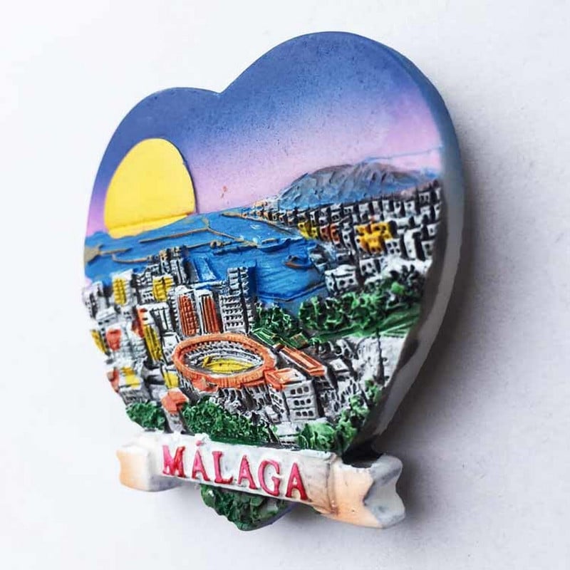 Ispanija Andalūzija Viduržemio jūra Malaga Nerja Travel Suvenyrinis šaldytuvo magnetas 3D dervos šaldytuvo magnetinis lipdukas namų dekoras
