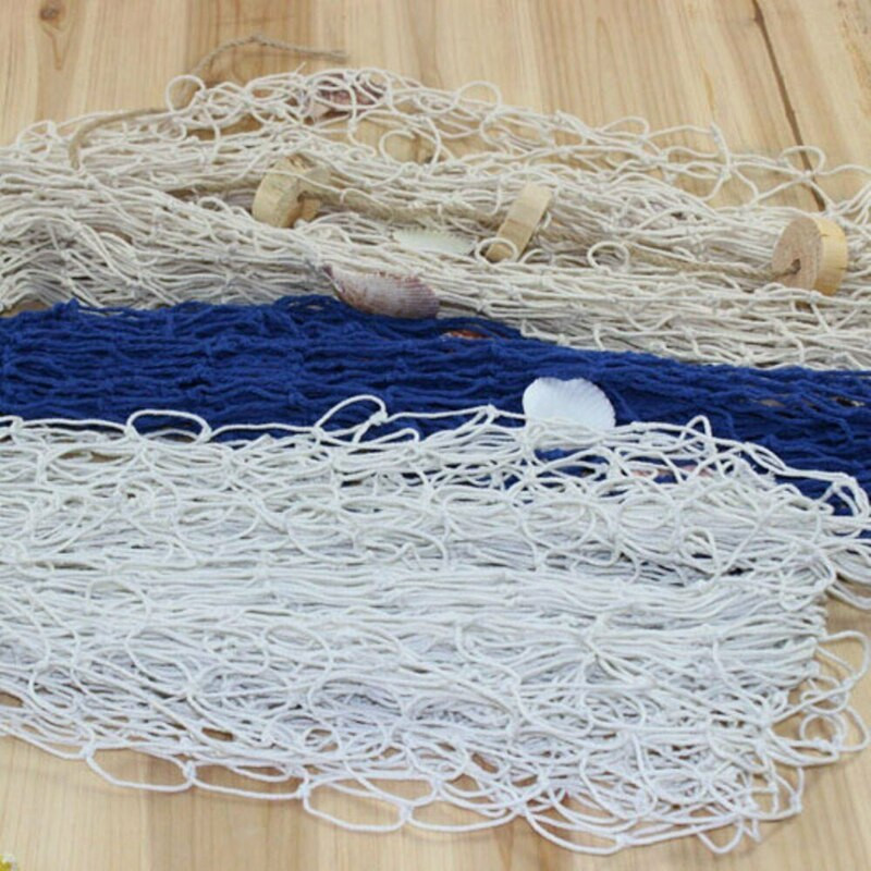 Jūrų žvejybos tinklas Seaside Wall Beach Party Sea Shells Home Garden Decor naujas