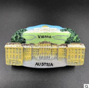 suvenyriniai šaldytuvo magnetai austria Vienna magnetas 3D derva rankomis dažyti magnetai šaldytuvams vaizdingiems šaldytuvams miesto magnetai