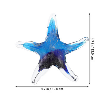 Γυάλινα ειδώλια Fish Star Crystal Sea Animal Blown Ocean Decoration Τραπέζι δελφίνι Μινιατούρα Paperweight Marine Life Nautical
