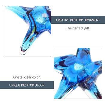 Γυάλινα ειδώλια Fish Star Crystal Sea Animal Blown Ocean Decoration Τραπέζι δελφίνι Μινιατούρα Paperweight Marine Life Nautical