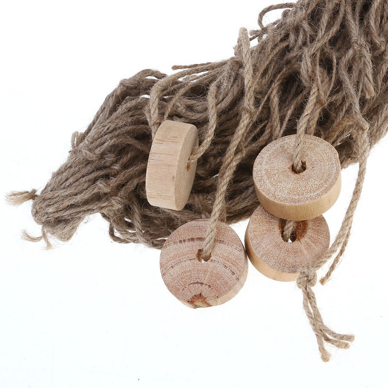 Plasa de pescuit de pescuit Decor decorativ de perete Plasa nautica Accesorii de decorare pentru plasa de pescuit, ornament natural pentru petrecere.