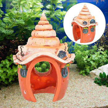 Подводен камък Аквариум Пейзаж Статуя Жива водна леща Изкуствен замък Резервоар Симулирана риба Имитация на декоративна смола