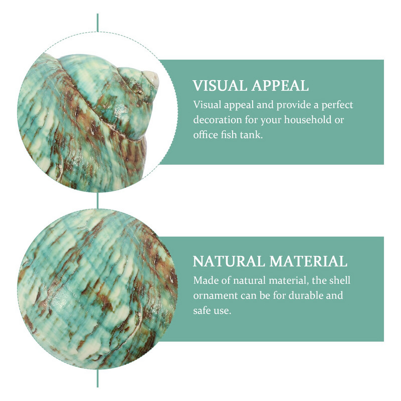 Decor de scoici Conch rezervor de pește scoici acvariu plajă ocean ornament spirală natural peisagistic scoici sculptură de mare