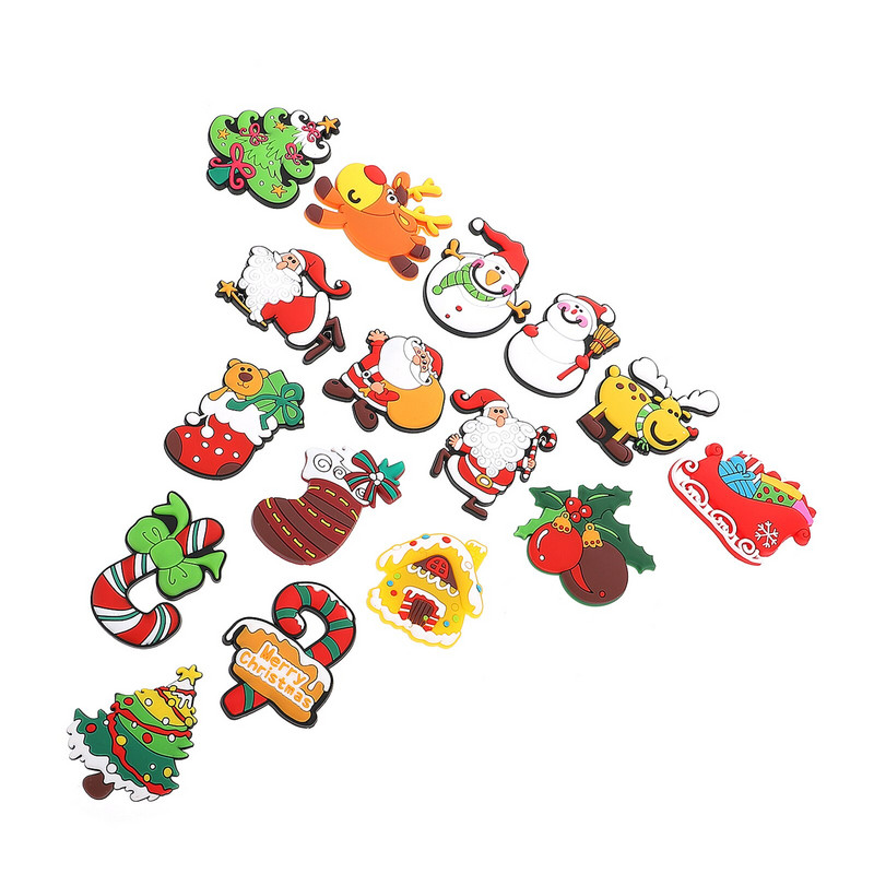 16 vnt Kalėdinis žavingas šaldytuvo dekoro animacinis šaldytuvo magnetas virtuvės dovanai