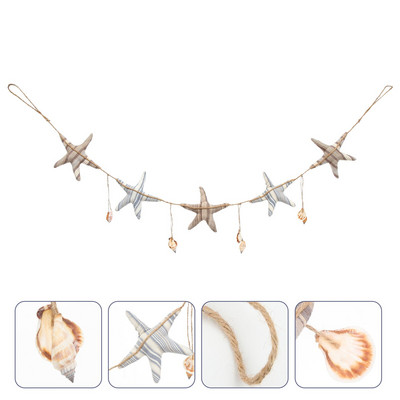 Füzér Lógó Tengeri dekoráció Szív Banner Dekoráció Strandfal Sármány dekoráció Tengeri díszek Otthoni sellő Weddingstar