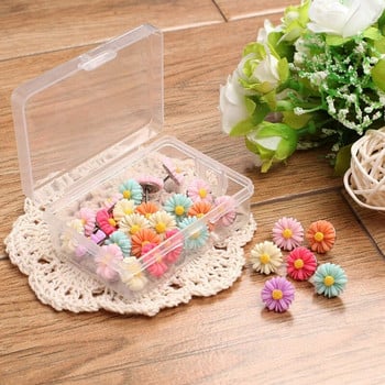 30 τεμ Floret Push pins, χρωματιστό floral κατάλληλο για τοίχους φωτογραφιών, λευκούς πίνακες, πίνακες φελλού, χάρτες, πίνακες ανακοινώσεων, γραφεία