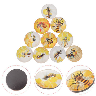Mágneshűtő Üveg Hűtőszekrény rovarok elleni tábla Irodai Bumble Animal Decor Matricák Mágneses óra Mágnes Kristály Konyha Kezdőlap