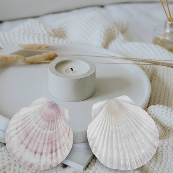 Shell Shells Scallopsea Естествена тава за печене Подаръци Рожден ден на мама Бяла занаятчийска дейност Занаяти Направи си сам Плажни чинии Картина Голяма порция