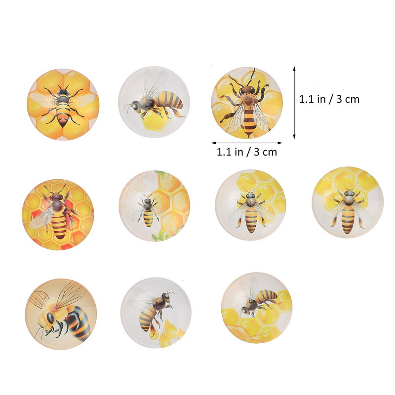 Magneti Frigider Sticla Frigider Insecte Tablă albă Birou Bumble Animal Decor AutocolanteMagnet de blocare Magnet Cristal Bucătărie Acasă