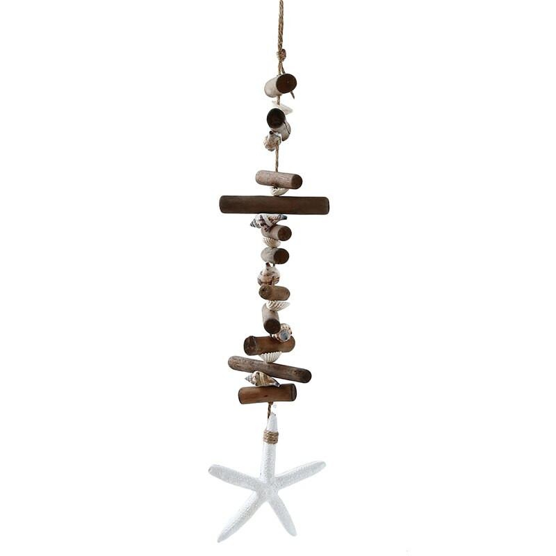 Diy Houten Seahorse Zeester vállfák Opknoping Ornamenten Voor Thuis Muur Decor Mediterrán Stijl Decoratie Akasztó Kijelző Fal