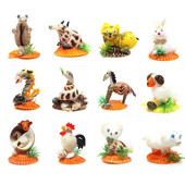 Aranyos figurák Természetes kagylók Díszek Kagyló Kézműves Házi Dekoráció Asztali díszek Madarak Rókák Kreatív ajándékok gyerekeknek