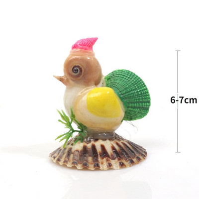 Aranyos figurák Természetes kagylók Díszek Kagyló Kézműves Házi Dekoráció Asztali díszek Madarak Rókák Kreatív ajándékok gyerekeknek