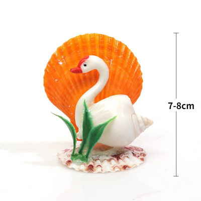 Aranyos figurák Természetes kagylók Díszek Kagyló Kézműves Házi Dekoráció Asztali díszek Madarak Rókák Kreatív ajándékok gyerekeknek