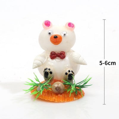 Aranyos figurák Természetes kagylók Díszek Kagyló Kézműves Házi Dekoráció Asztali díszek Madarak Rókák Kreatív ajándékok gyerekeknek