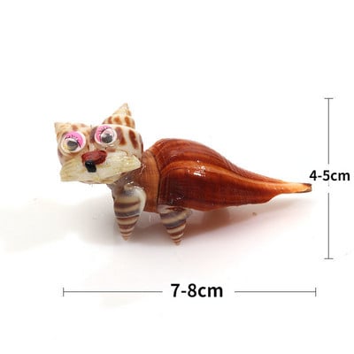 Aranyos figurák Természetes kagylók Díszek Kagyló Kézműves Házi Dekoráció Asztali díszek Madarak Rókák Kreatív ajándékok gyerekeknek