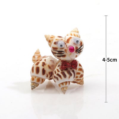 Aranyos figurák Természetes kagylók Díszek Kagyló Kézműves Házi Dekoráció Asztali díszek Madarak Rókák Kreatív ajándékok gyerekeknek