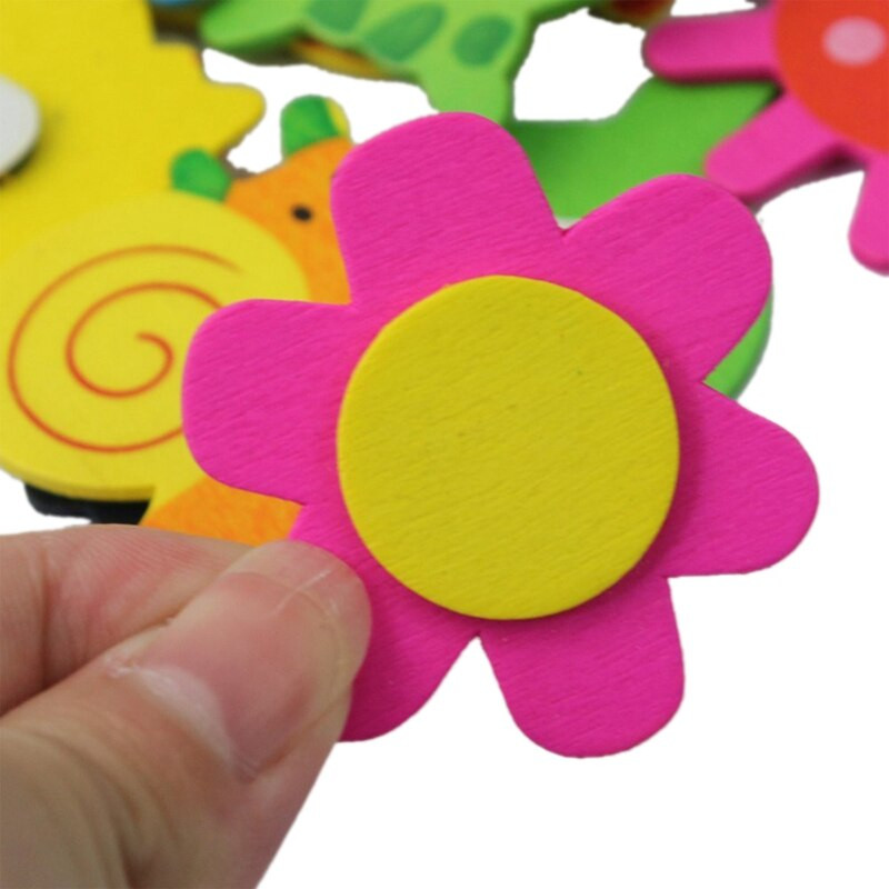 48 db új fa hűtőszekrény hűtőmágneses oktatójáték kisfiúnak