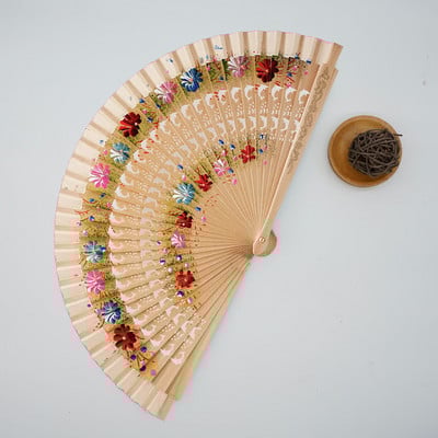 Összecsukható legyező Fa spanyol legyező tánchoz Nyomtatás Kézzel összecsukható ventilátor Otthoni dekoráció Díszek Kézműves ajándékok Vendégeknek