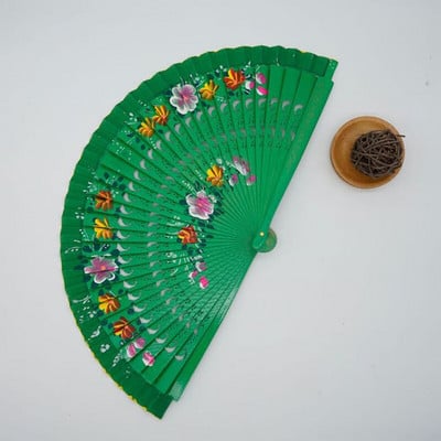 Összecsukható legyező Fa spanyol legyező tánchoz Nyomtatás Kézzel összecsukható ventilátor Otthoni dekoráció Díszek Kézműves ajándékok Vendégeknek