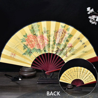 13-tollised kokkupandavad ventilaatorid käeshoitav elegantne antiikstiilis käsiventilaator Kokkupandav kalligraafia tindiga maalimine Hiina tarvikud idamaine kujundus