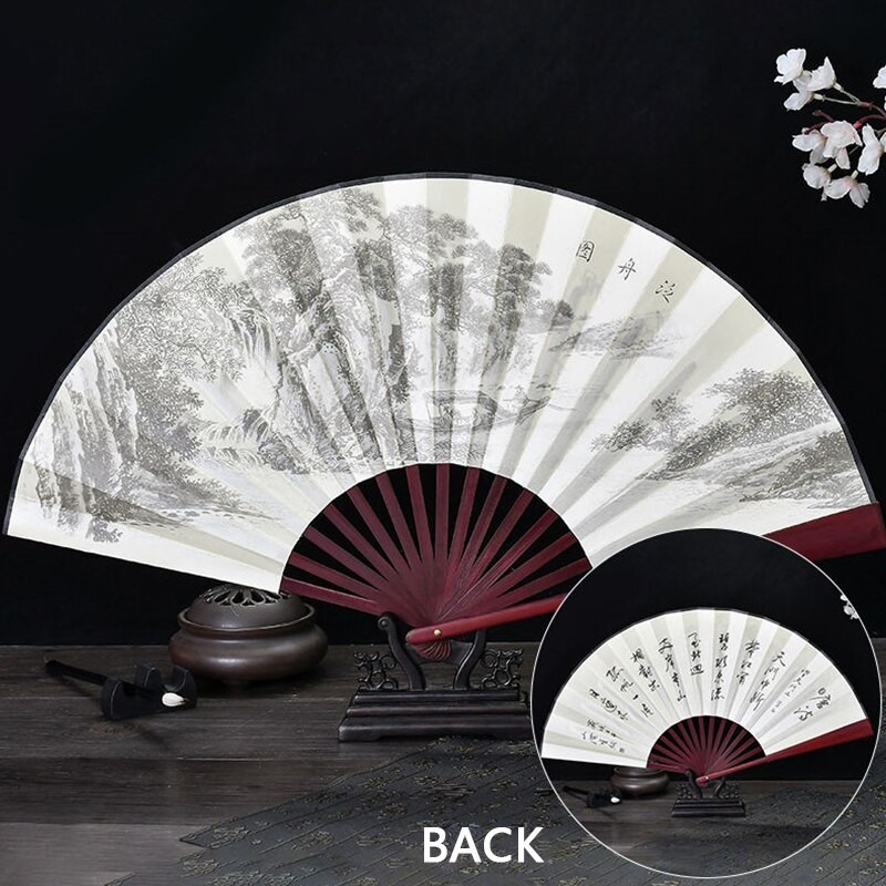 13-tollised kokkupandavad ventilaatorid käeshoitav elegantne antiikstiilis käsiventilaator Kokkupandav kalligraafia tindiga maalimine Hiina tarvikud idamaine kujundus