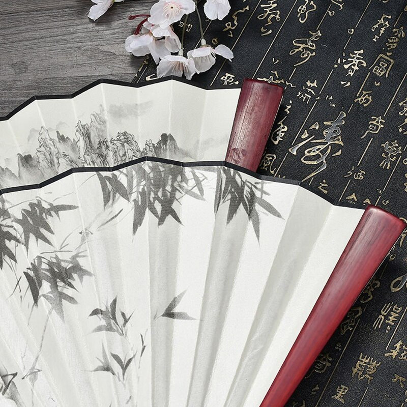 13-tollised kokkupandavad ventilaatorid käeshoitav elegantne antiikstiilis käsiventilaator Kokkupandav kalligraafia tindiga maalimine Hiina tarvikud idamaine kujundus