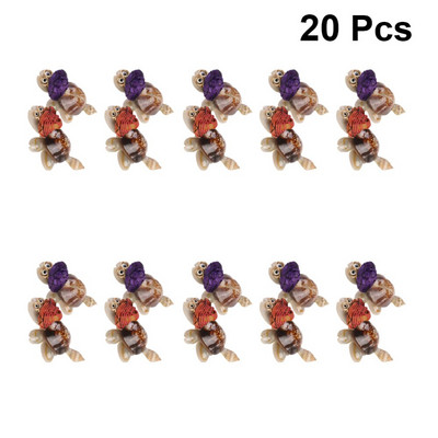 Figurină țestoasă Mini margele Shell Animale în miniatură Plajă Animal de mare Grădină Zână Ornament Spiral Broasca țestoasă naturală