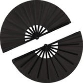 2 db Nagy összecsukható ventilátor nylon vászon kézi összecsukható ventilátor kínai kung fu tai chi ventilátor fekete dekoráció összecsukható kézi ventilátor partira