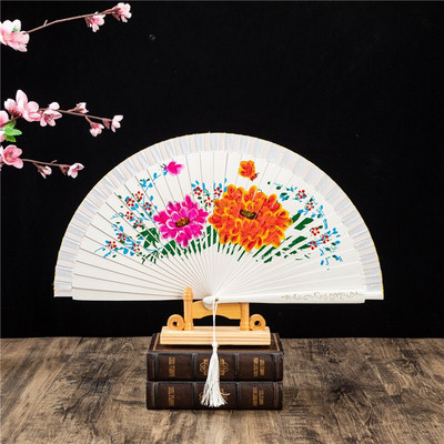 Spanyol legyező tánchoz Összecsukható legyező fanyomtatás Kézzel összecsukható ventilátor Otthoni dekoráció Díszek Kézműves ajándékok Vendégeknek