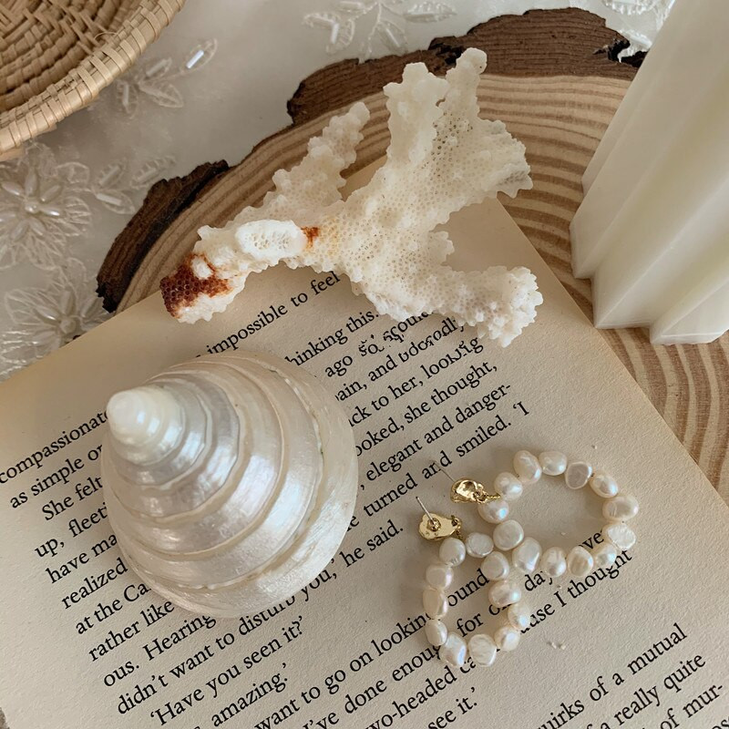 CuteLife Nordic Jewelry Natural Shell Otthoni dekoráció Tengerparti Esküvői Kiegészítők Shell Akvárium Dísz Akvárium Kagyló Nyaklánc